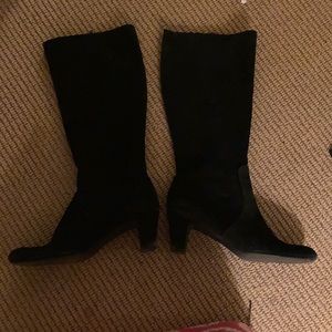Easy Spirit black suede heeled boots